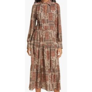 WOW! New Tags Frame brand "Willa" Silk snake print dress small $648 STUNNNING!